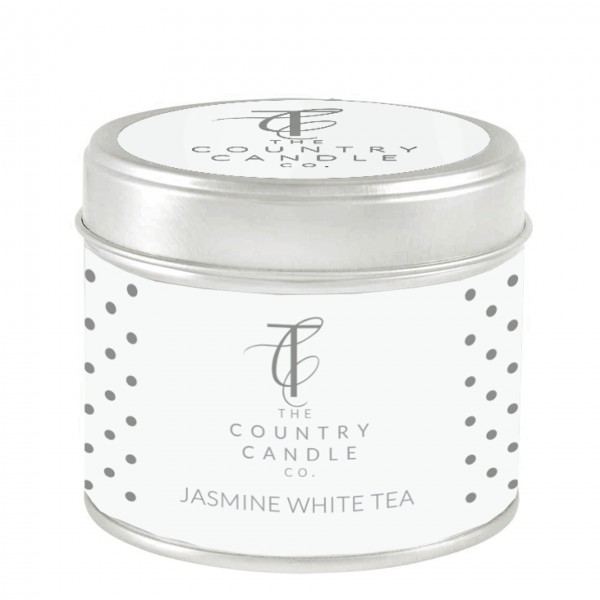 Jasmine White Tea Polka Dot Candle In Tin